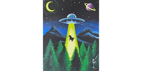 UFO Cow Alien Abduction - Paint and Sip in San Antonio | Classpop!\u2122
