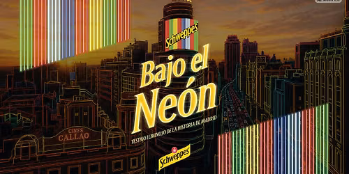 NE\u00d3N COLOSAL de Schweppes y las historias por iluminar