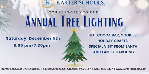 Annual Tree Lighting at Karter School of One Loudoun 