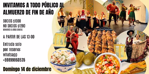 Invitamos a todo p\u00fablico al almuerzo de fin de a\u00f1o