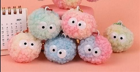 Pom Pom Keyrings