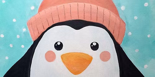 Family Friendly Paint Class: Cozy Penguin
