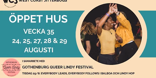 \u00d6ppet hus - Prova  p\u00e5 Lindy Hop, Balboa, Boogie Woogie, Blues, Solojazz och stepp 