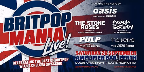 BRITPOP MANIA - Live! | Amplifier Bar, Perth WA