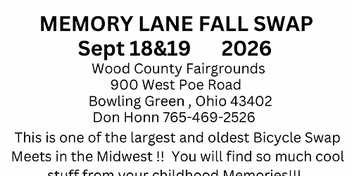 Memory Lane Fall Swap Meet