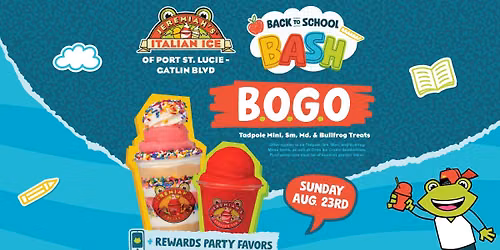 Jeremiah's Ice of Port St Lucie Back to School Bash!