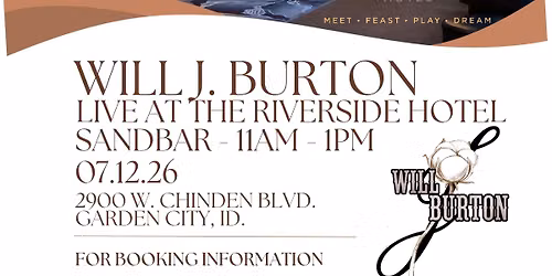 Will J. Burton LIVE @ Sandbar