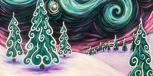 Date NIght! Sip & Paint 'Japanese Crimson Moon' with us!
