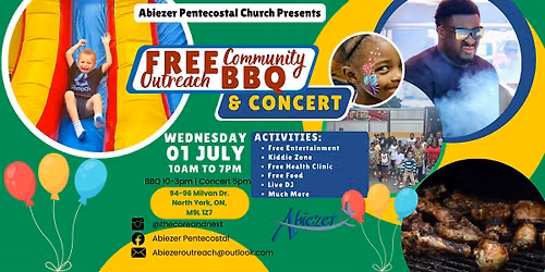 Free Community Outreach BBQ and Concert
