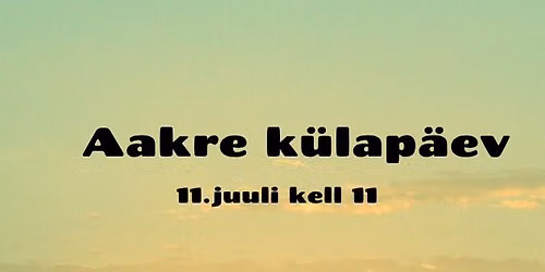 Aakre k\u00fclap\u00e4ev