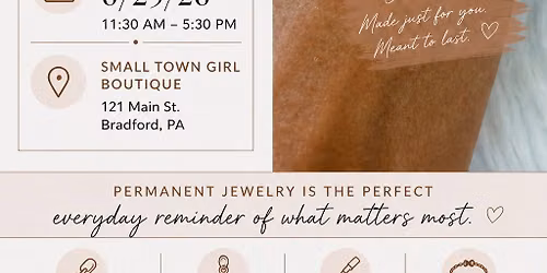 Permanent Jewlery at Small Town Boutique