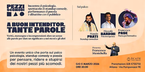 Pezzi Scomodi - Stand up comedy, poesia e psicologia