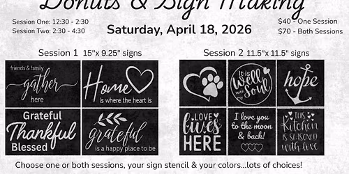 Donuts & Sign Making