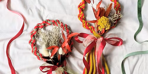 Festive Wreath with Macrame & Dried Flowers