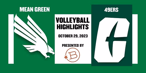 North Texas Mean Green at Charlotte 49ers Womens Volleyball