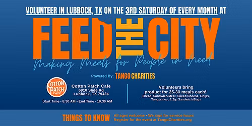 Feed The City Lubbock: Making Meals for People In Need