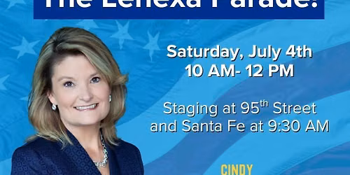 Walk in the Lenexa Parade on July 4 with Cindy Holscher!! 