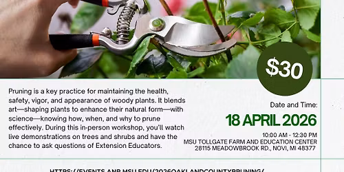 Oakland County Pruning Workshop
