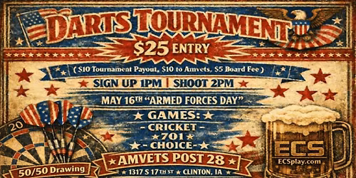 Amvets Post 28 Dart Tournament
