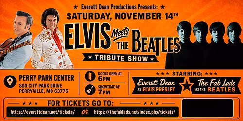 Elvis Meets The Beatles Live at the Perry Park Center (Perryville, MO)