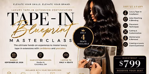THE TAPE-IN BLUEPRINT\u2122 Masterclass | Luxury Tape-In Extension Education