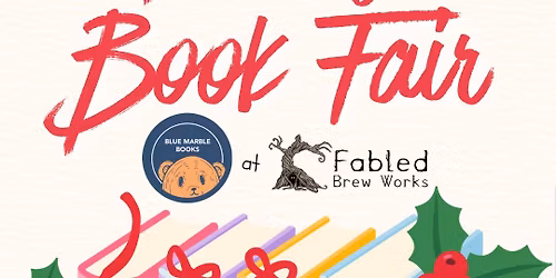 Boozy Book Fair for Adults: Blue Marble holiday pop-up at Fabled Brew Works