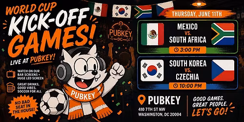 World Soccer Kick-Off at Pubkey
