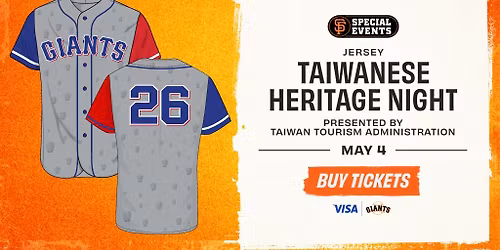 Taiwanese Heritage Night with TAP-SF and the San Francisco Giants at Oracle Park