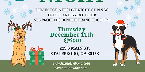 December Bingo at Dolans BBQ