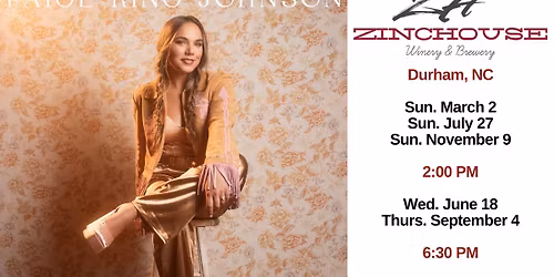 Paige King Johnson LIVE at Zinchouse Winery & Brewery