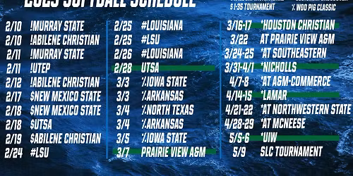 Abilene Christian \/ Louisiana at Oklahoma Sooners Softball