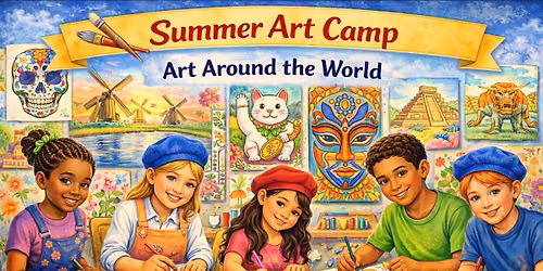 Creative Arts Half-Day Youth Summer Camp: Art Around the World - Mixed Media (Ages 7-13)