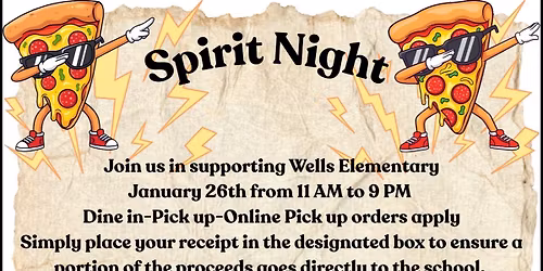 Wells Elementary Spirit Night at Crust!