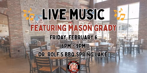 Live Music: Mason Grady at Dr. Rolf's BBQ
