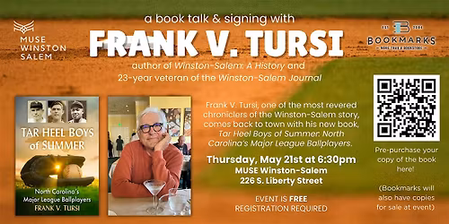 Frank V. Tursi\u2014Book Talk & Signing