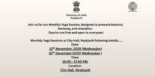 Monthly Free Yoga session at city hall