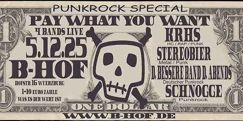 PAY WHAT YOU WANT - Punkrock Special