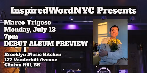 InspiredWordNYC Presents Singer\/Songwriter Marco Trigoso at BMK Debut Album