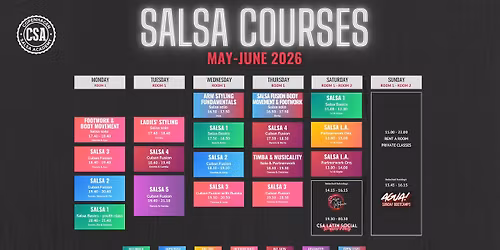 \ud83d\udd7a\ud83d\udc83 Salsa Courses - NEW May-June Season\ud83d\udc83\ud83d\udd7a