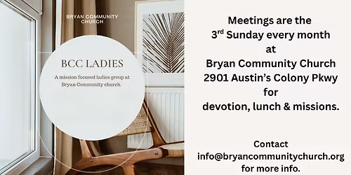 Bryan Community Church Ladies Group