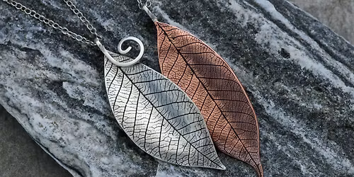 Silver Jewellery - Leaf Print Pendant Class