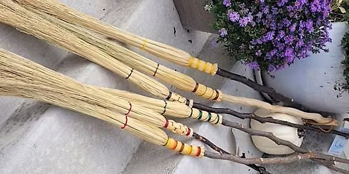 Broom Making Class at Vespertine Boutique featuring Feral Broomcraft!