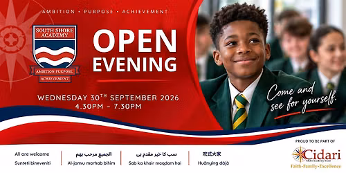 South Shore Academy Open Evening 2026