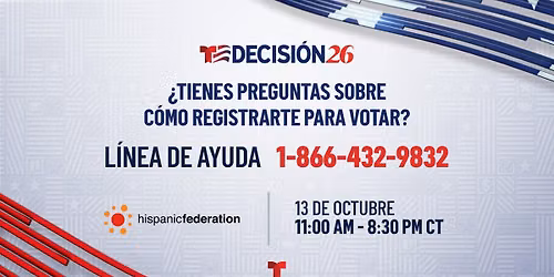 L\u00ednea de ayuda \u2013 reg\u00edstrate para votar y elecciones