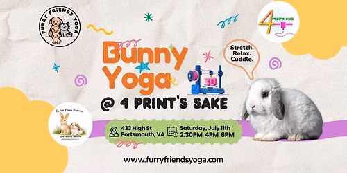 Bunny Yoga at 4 Print's Sake Portsmouth