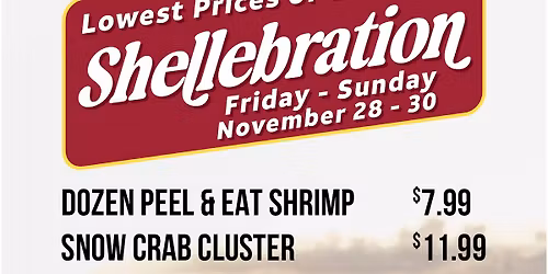 Lowest Price of the year Shellebration!