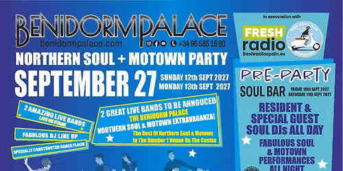 Northern Soul + Motown Party September 2027