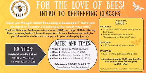 Intro to Beekeeping Classes