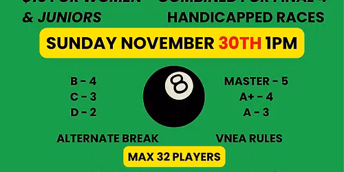 Madsen\u2019s Monthly 8ball tournament