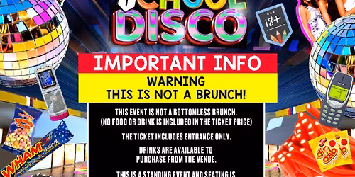 Primary School Bangers Presents The Big School Disco  22 Novembe
